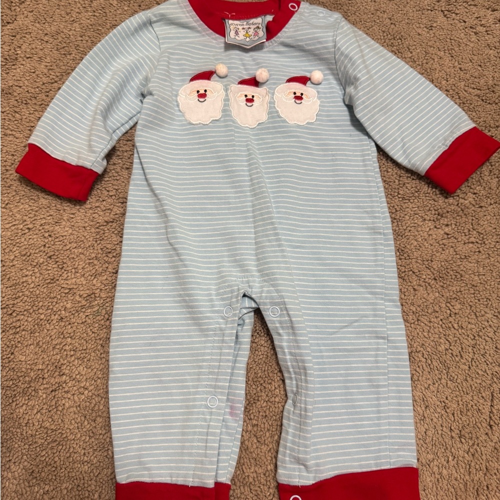 Festive Boutique Striped Santa Baby Jumper